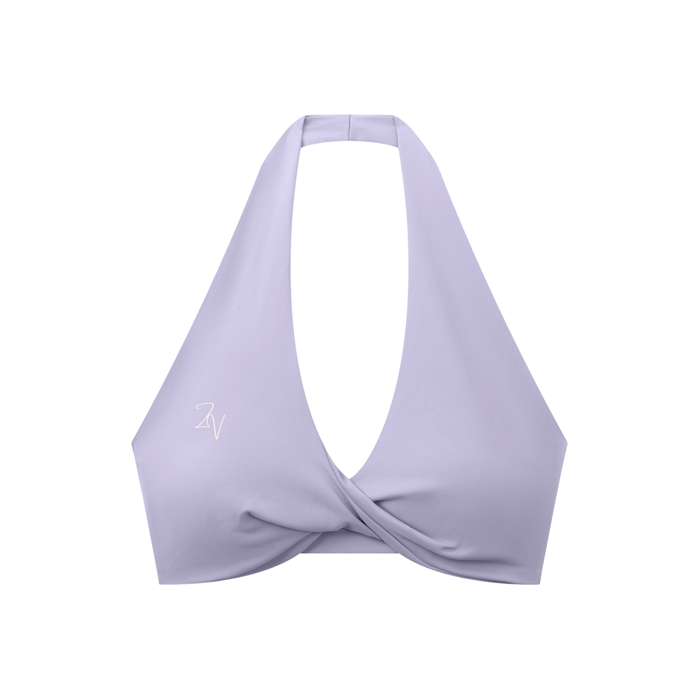 Women's Pleated Halter Sports Bra | Built-In Padded Athletic Workout Bra