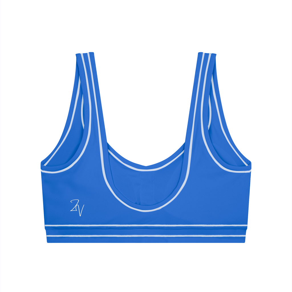 Topstitched Sports Bra with Built-In Padding | Women's Supportive Workout Bra
