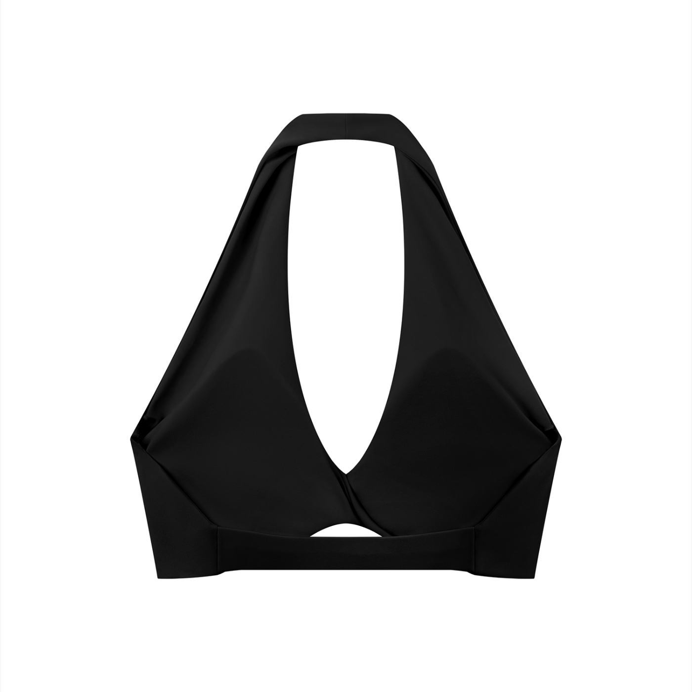 Women's Pleated Halter Sports Bra | Built-In Padded Athletic Workout Bra