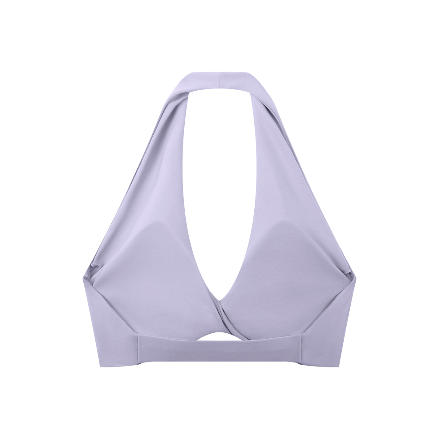Women's Pleated Halter Sports Bra | Built-In Padded Athletic Workout Bra