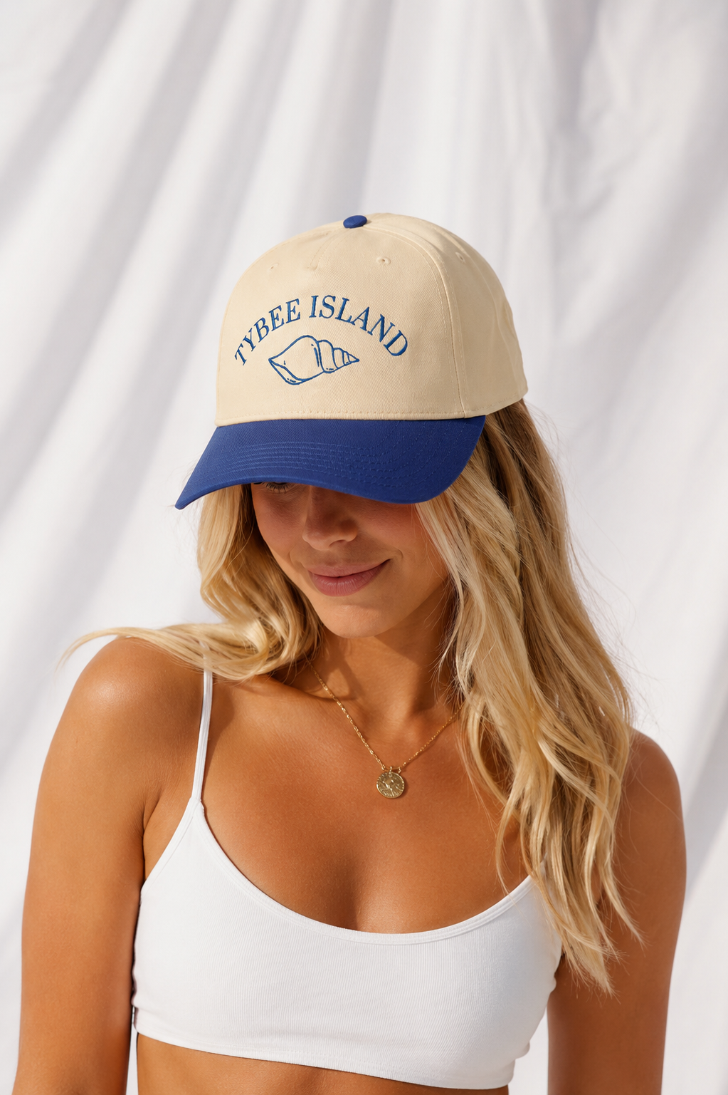 Tybee Island Embroidered 5-Panel Cap | Adjustable Mid-Profile Snapback Hat