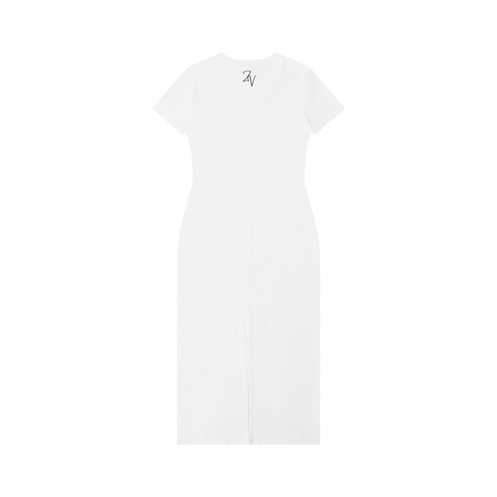 Women's V-Neck Short Sleeve Maxi Dress | Fitted Casual Maxi Dress