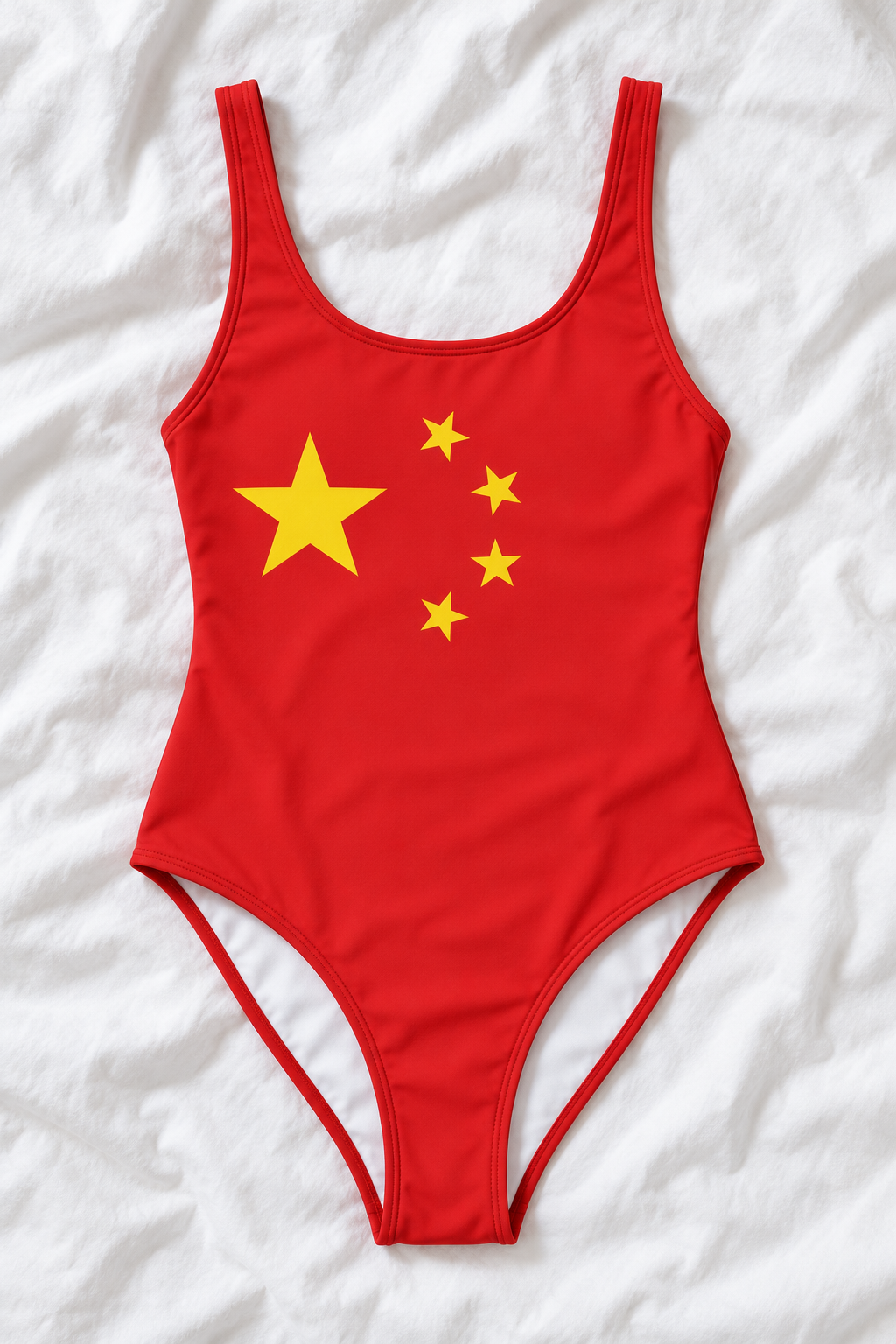 China Flag One-Piece Swimsuit – Women’s Chinese Flag Swimwear