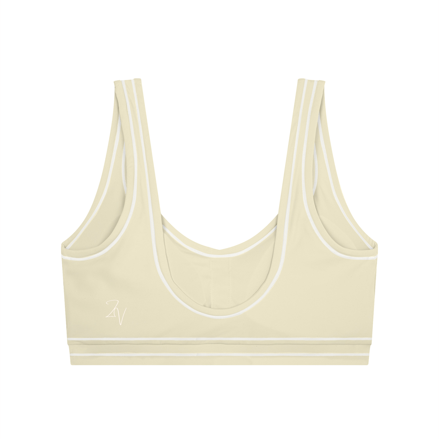 Topstitched Sports Bra with Built-In Padding | Women's Supportive Workout Bra