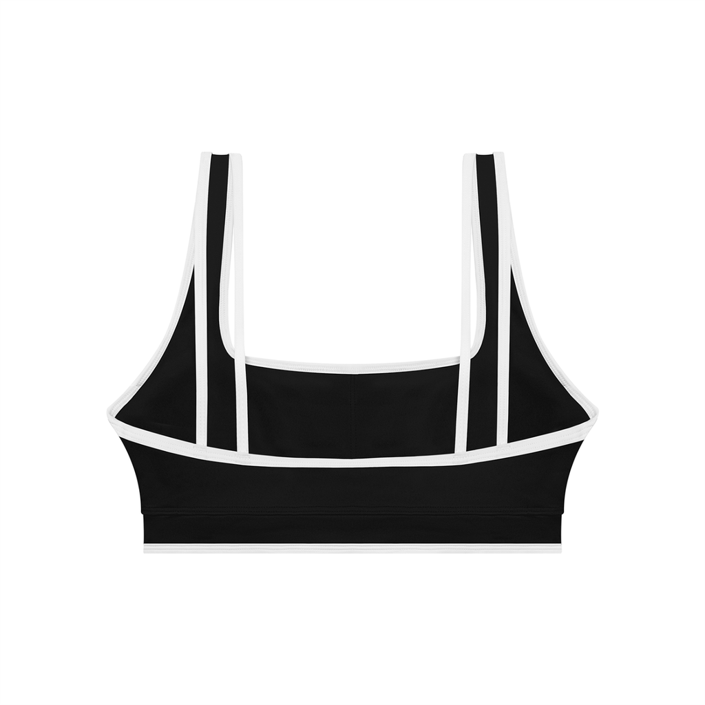 Women's Color Block Sports Bra | Built-In Padded Athletic Workout Bra