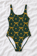 Green Bay Football One-Piece Swimsuit – Women’s Game Day Swimwear