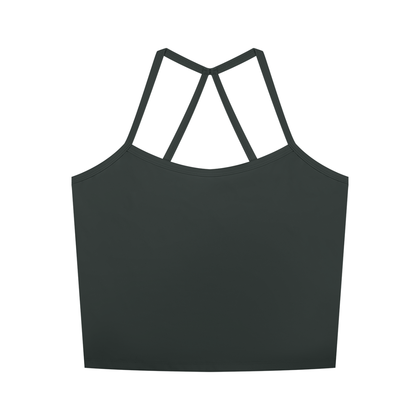 Women's Cross Back Active Crop Tank | Built-In Padded Workout Top