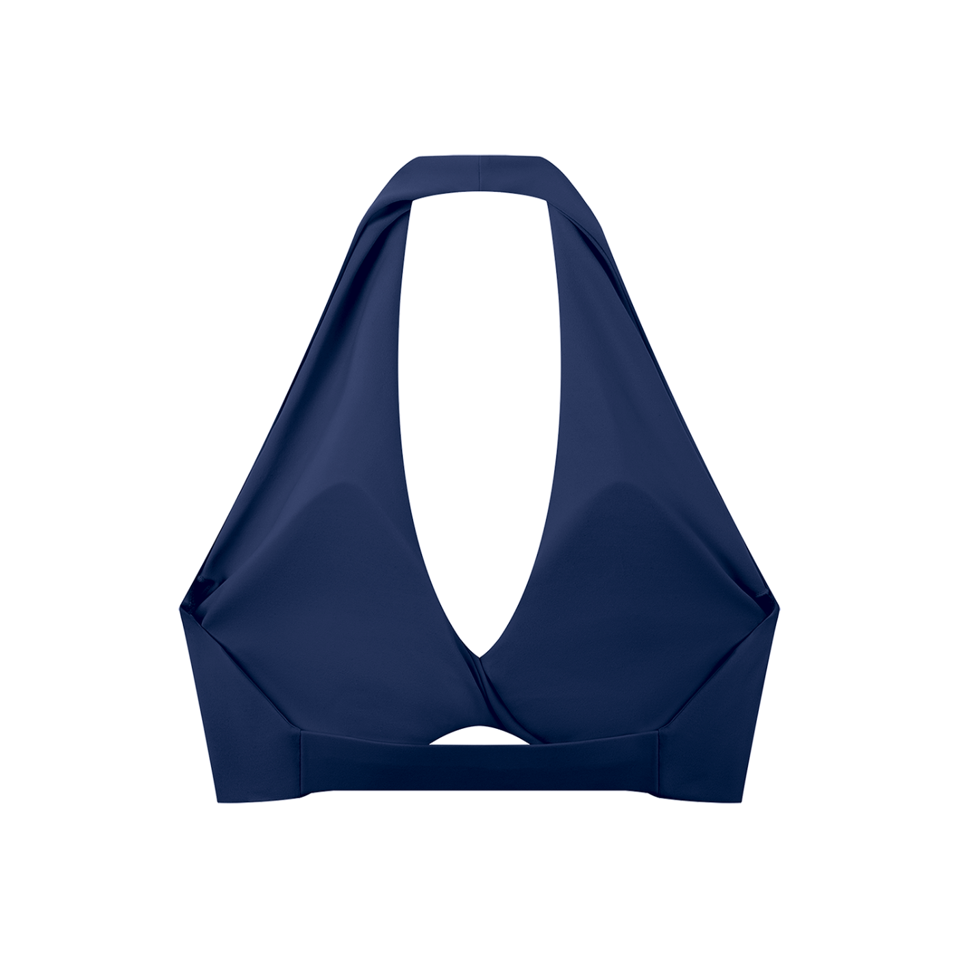 Women's Pleated Halter Sports Bra | Built-In Padded Athletic Workout Bra
