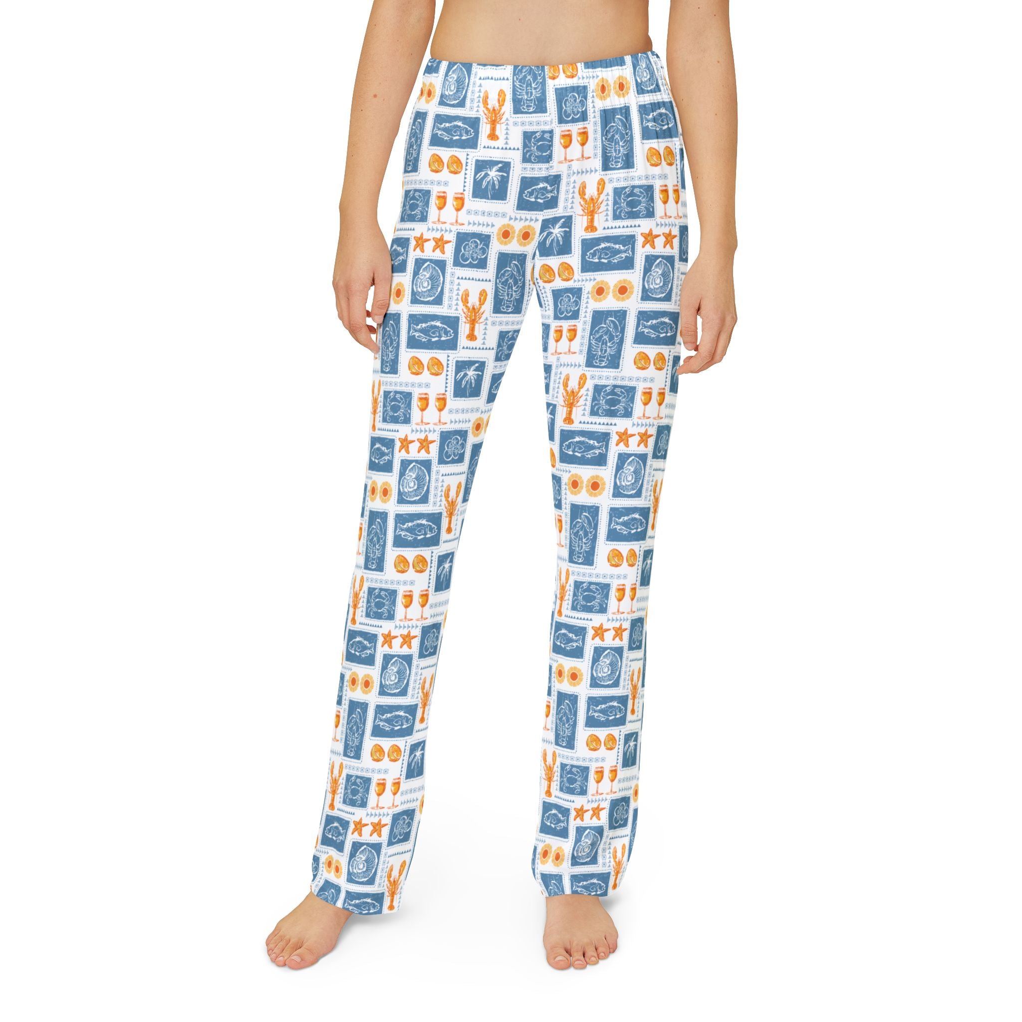 Kids Lounge Pants — Nautical Sea Creatures Pattern