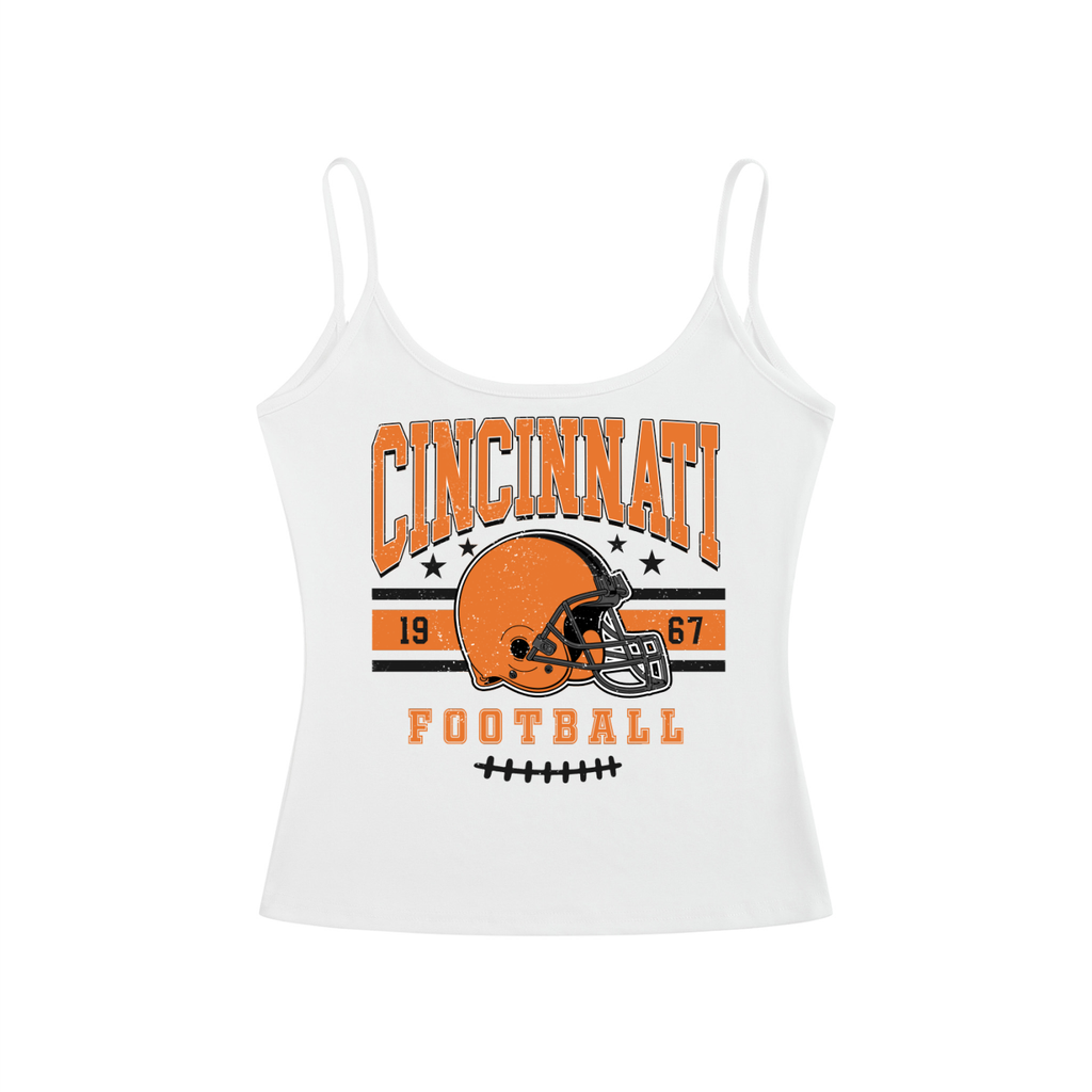 Cincinnati Low Back Tank Top – Women’s Football Game Day Shirt, Backless Tailgate Top