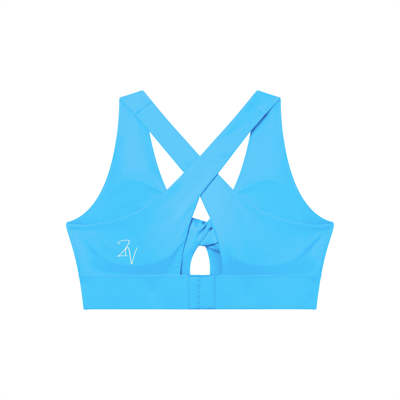 Women's Twist Front V-Neck Sports Bra | Built-In Padded Athletic Workout Bra