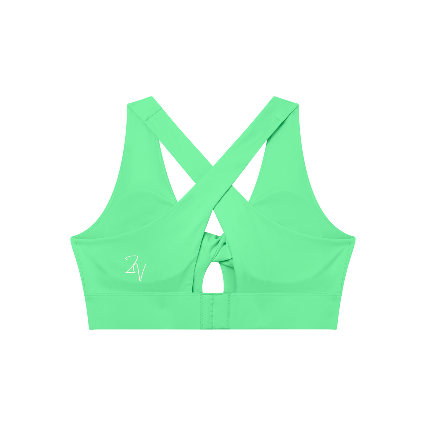 Women's Twist Front V-Neck Sports Bra | Built-In Padded Athletic Workout Bra