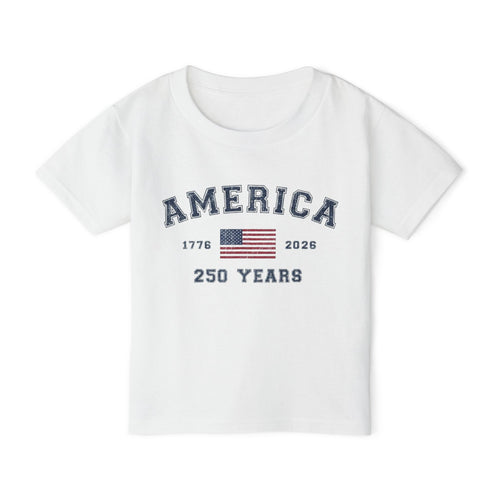 America 250 Years Toddler T-Shirt — 1776–2026 Patriotic Flag Tee