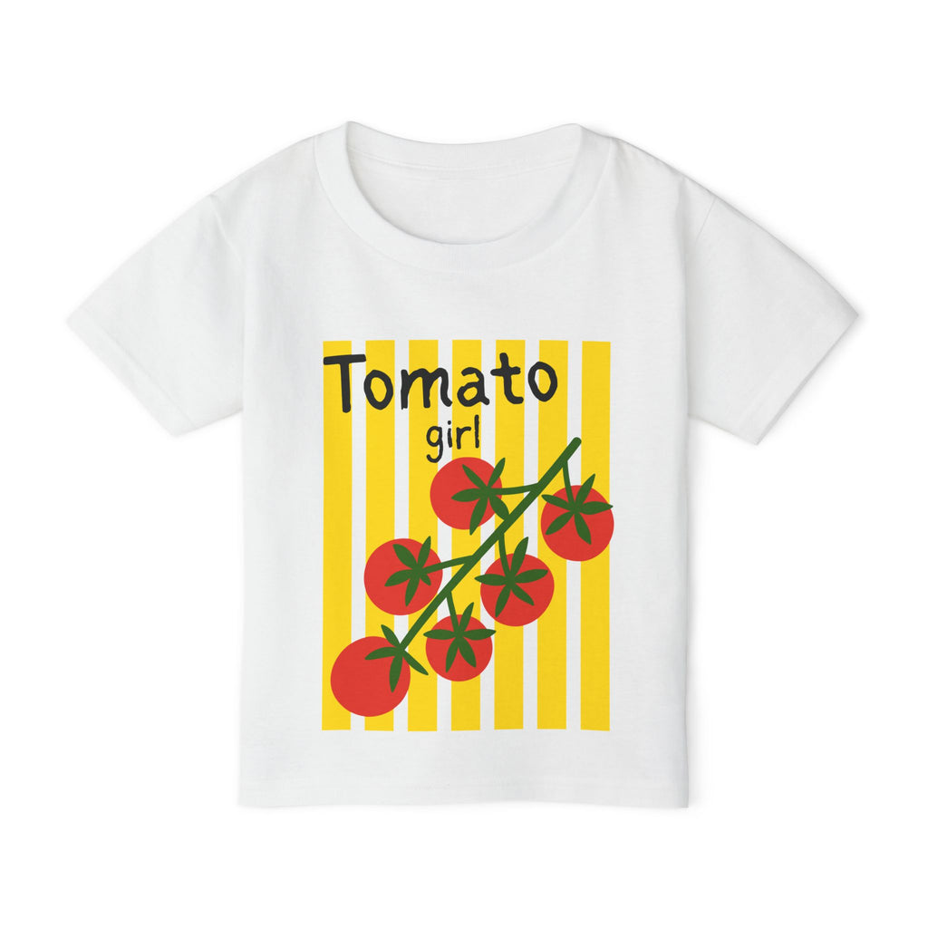 Tomato Girl Toddler T-Shirt — Cute Cherry Tomato Graphic Tee for Kids