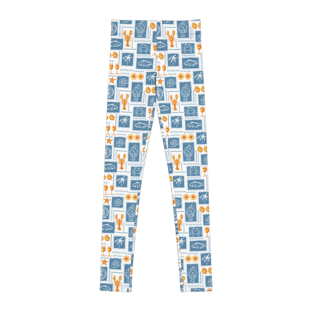 Youth Beach Stamp Print Leggings