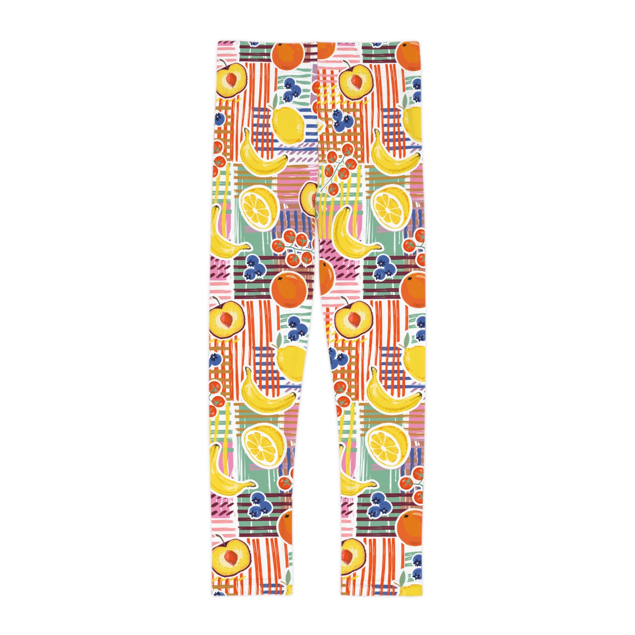 Kids Fruit Pattern Leggings – Colorful Citrus & Berries