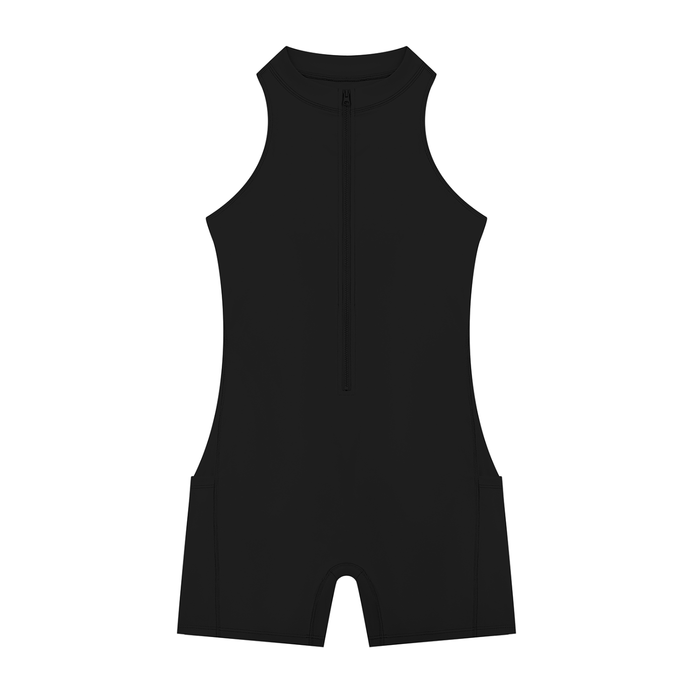 Women's Quarter-Zip Romper | Athletic One-Piece Activewear