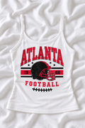 Atlanta Low Back Tank Top – Women’s Football Game Day Shirt, Backless Tailgate To