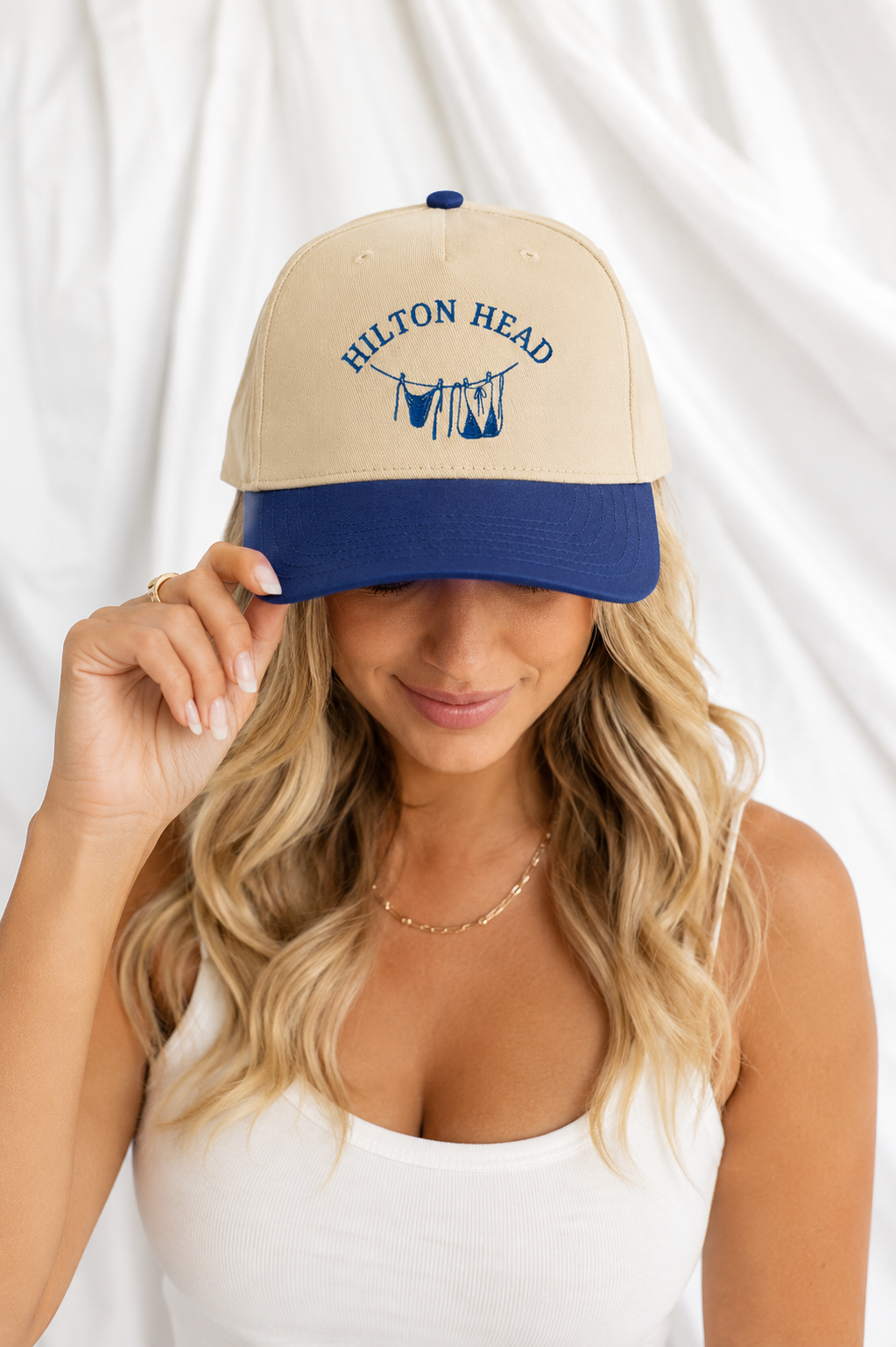 Hilton Head Embroidered 5-Panel Cap | Adjustable Mid-Profile Snapback Hat