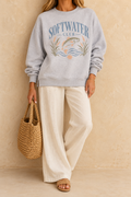 Softwater Club Sweatshirt – Vintage Trout Fishing Graphic Fleece Crewneck