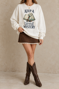 Keep a Little Mystery Book Lover Graphic Sweatshirt – Vintage Reading Crewneck