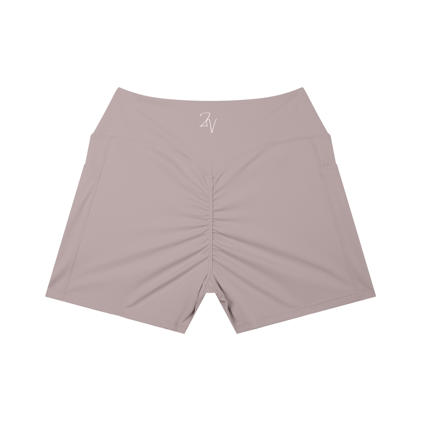 Women's High Rise Pocket Biker Shorts | Athletic Performance Workout Shorts