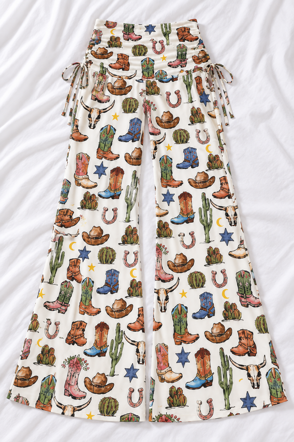Western Cowgirl Wide Leg Pants | Women's Flowy Rodeo Lounge Pants