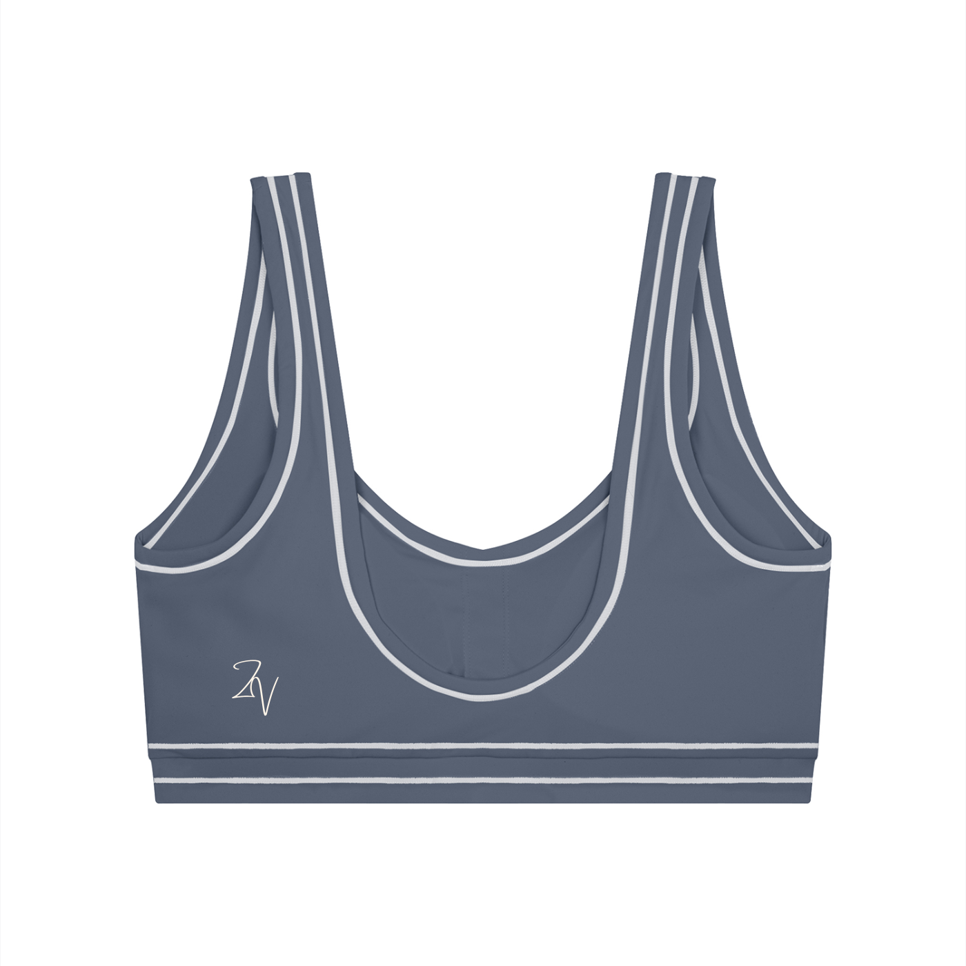 Topstitched Sports Bra with Built-In Padding | Women's Supportive Workout Bra