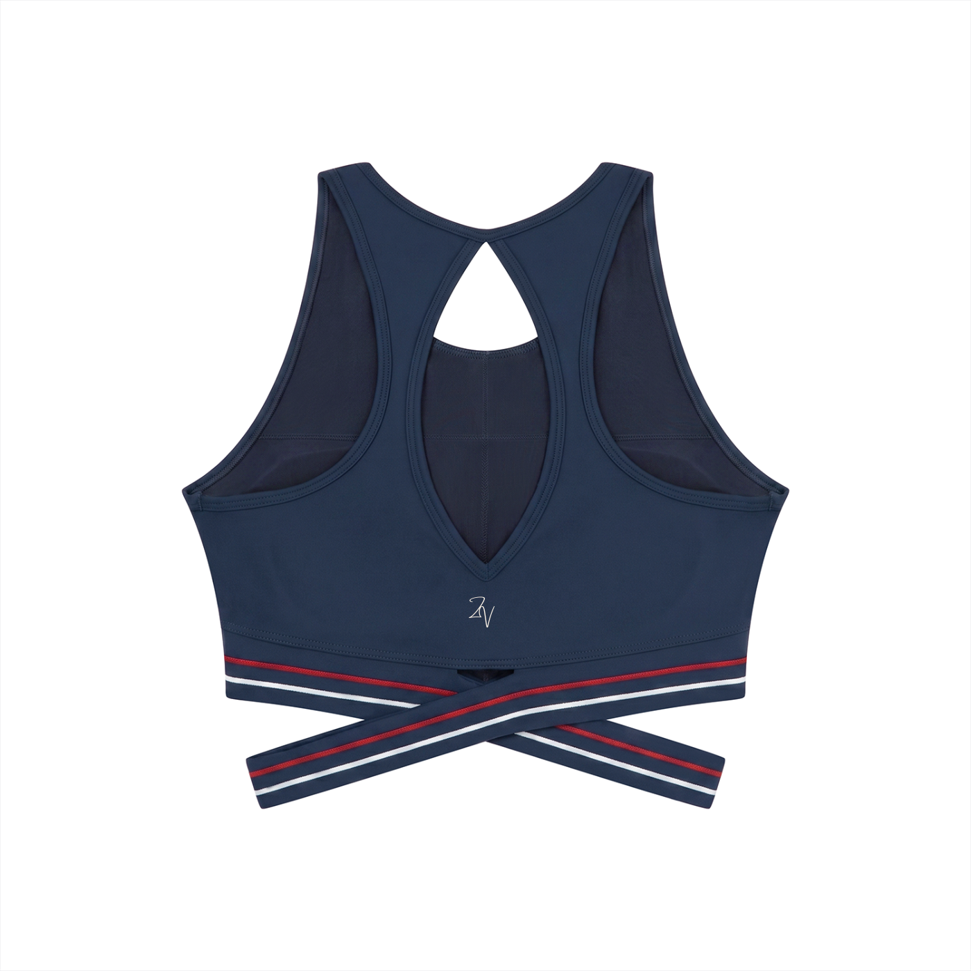 Women's Criss-Cross Band Sports Bra | Built-In Padded Tennis & Workout Bra