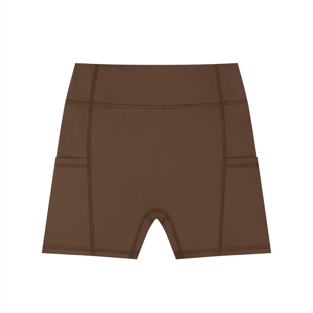 Women's High-Waisted Pocket Biker Shorts | Athletic Performance Workout Shorts