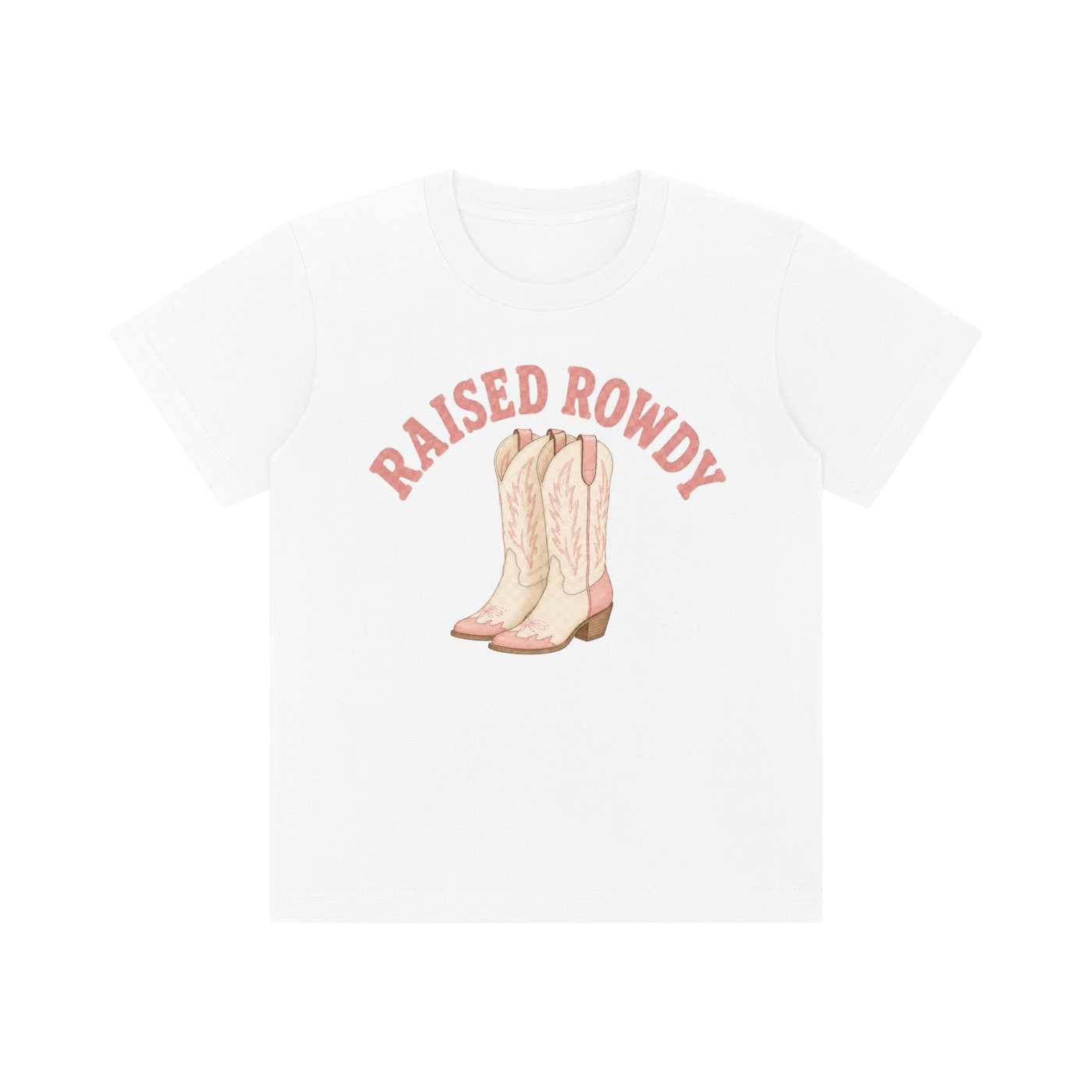 Raised Rowdy Kids Cotton Tee | Western Country Graphic T-Shirt for Toddlers & Youth