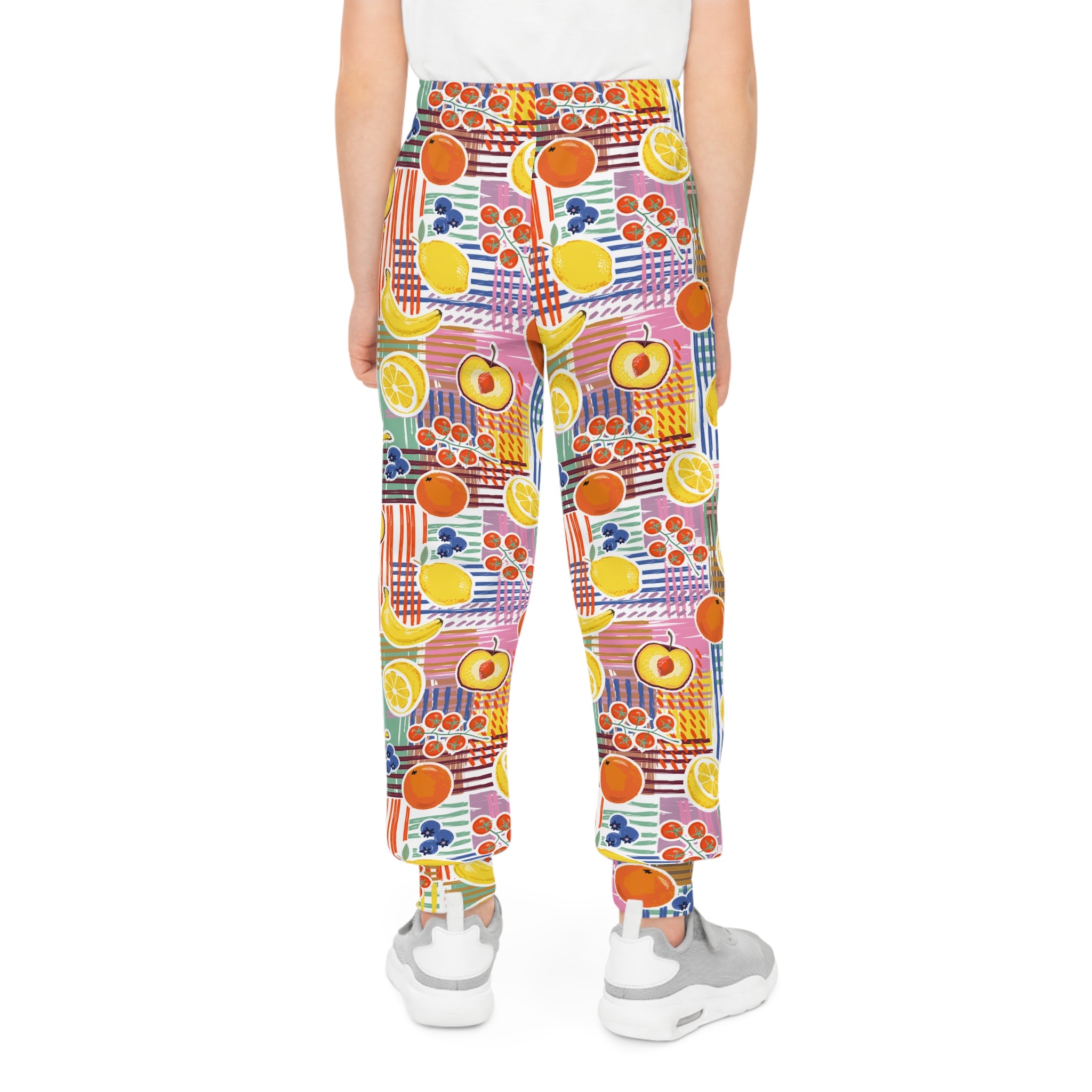 Youth Fruit Pattern Joggers — Colorful Kids Sweatpants