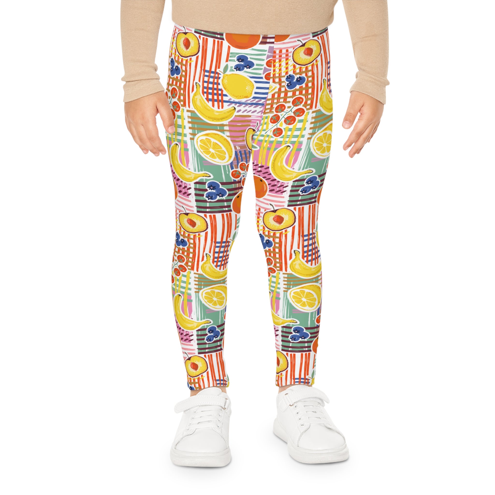 Kids Fruit Pattern Leggings – Colorful Citrus & Berries