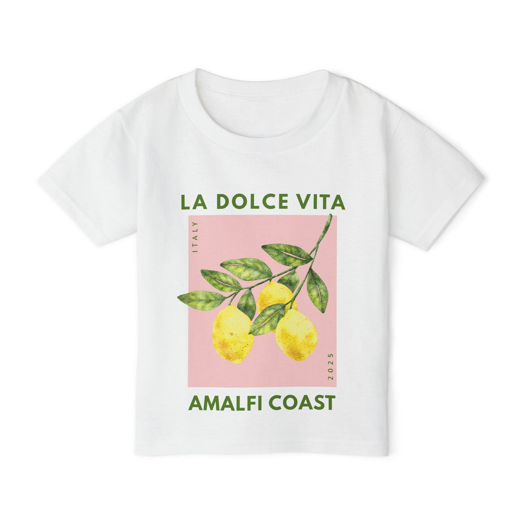 La Dolce Vita Amalfi Coast Toddler T-Shirt — Lemon Watercolor Italy Travel Tee