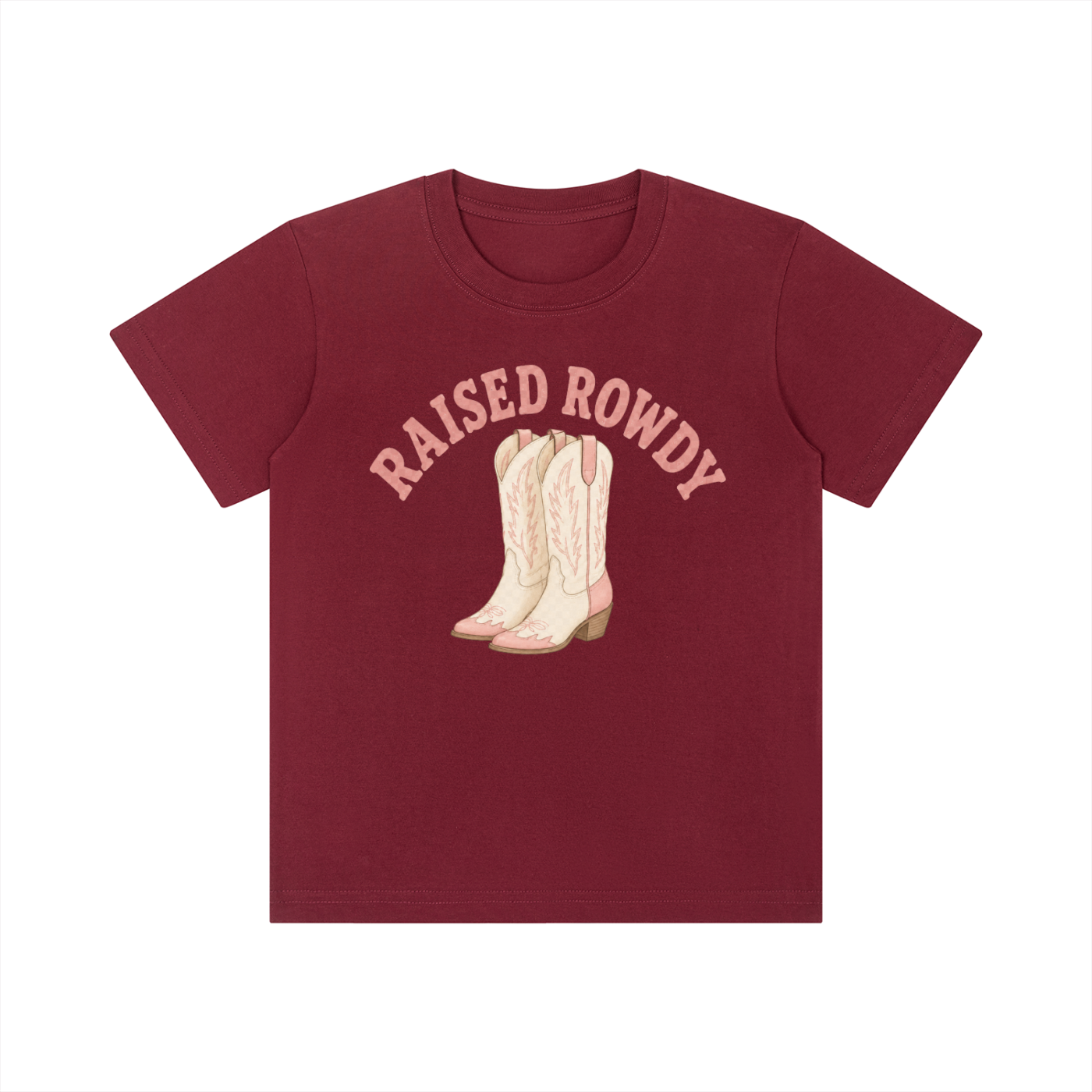 Raised Rowdy Kids Cotton Tee | Western Country Graphic T-Shirt for Toddlers & Youth