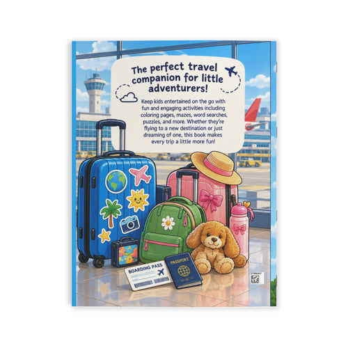Airplane Activity Book for Kids – Travel Games, Puzzles, Coloring & More