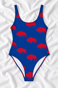 Buffalo Football One-Piece Swimsuit – Women’s Game Day Swimwear