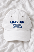 Salty Kid Embroidered Kids Cap | Adjustable Cotton Baseball Hat