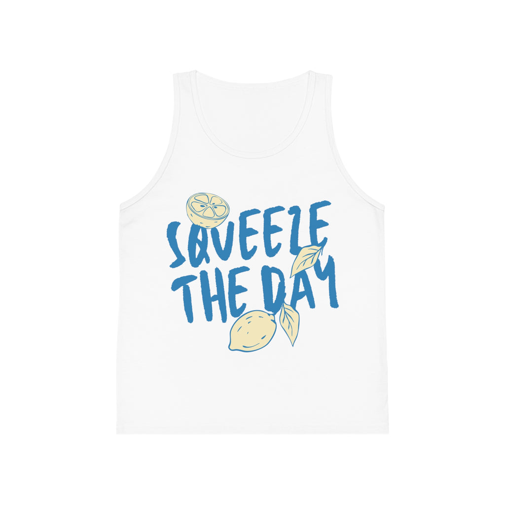 Kids Tank Top — "Squeeze the Day" Lemon Graphic