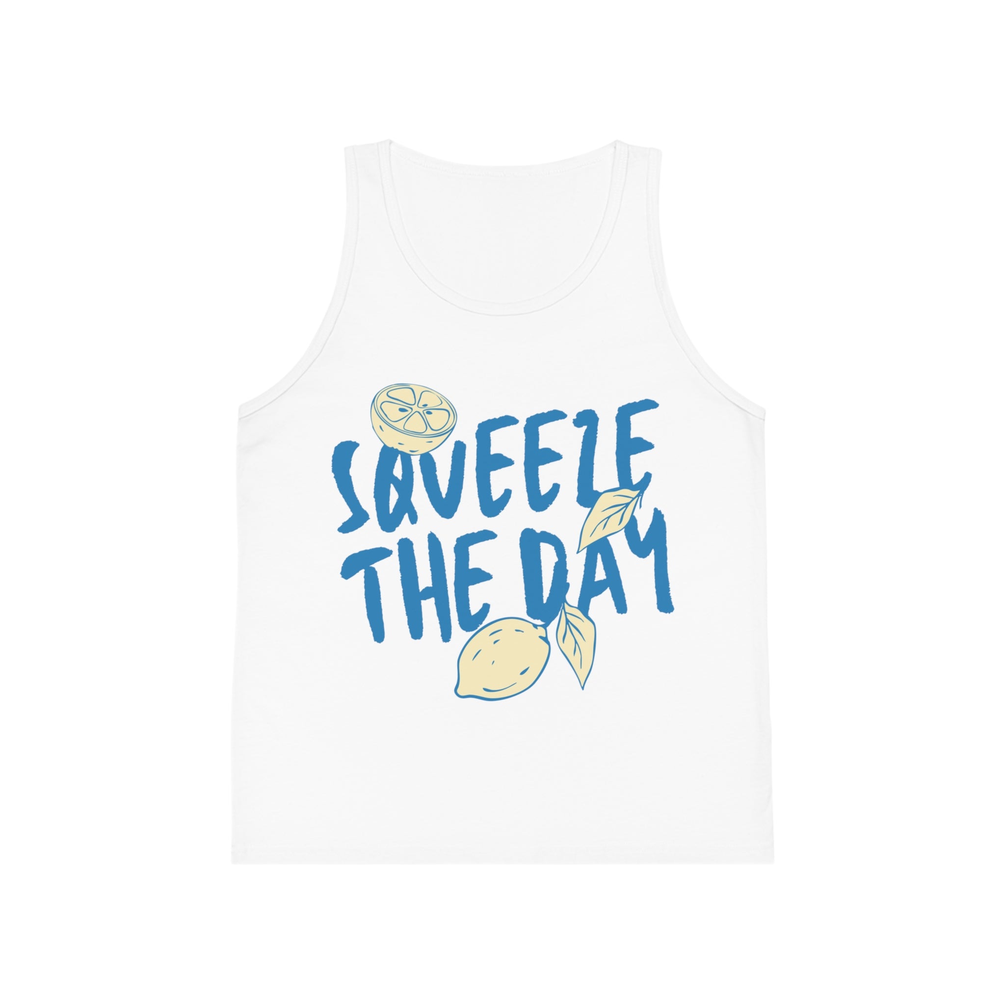 Kids Tank Top — "Squeeze the Day" Lemon Graphic