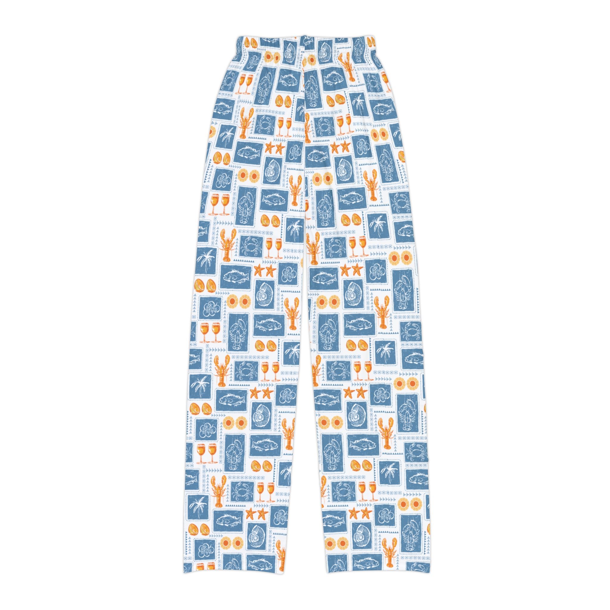 Kids Lounge Pants — Nautical Sea Creatures Pattern