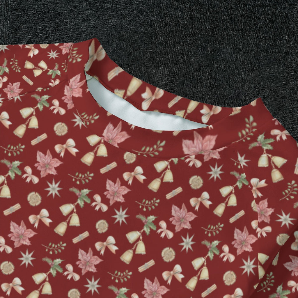 Kids Red Christmas Gingerbread & Candy Cane Soft-Touch Pajama Set