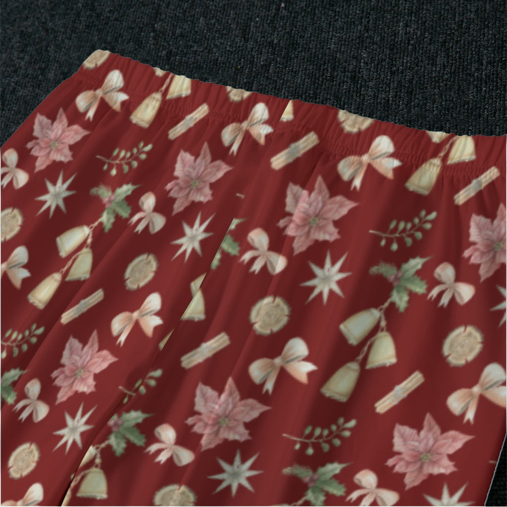 Women's Red Christmas Gingerbread & Candy Cane Soft-Touch Pajama Set