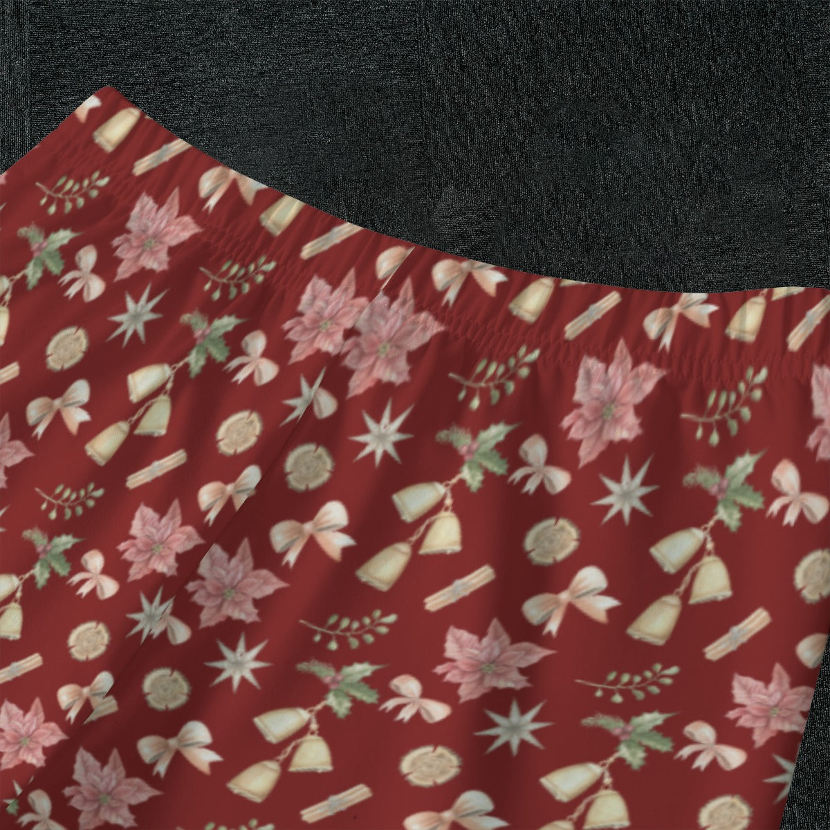 Kids Red Christmas Gingerbread & Candy Cane Soft-Touch Pajama Set
