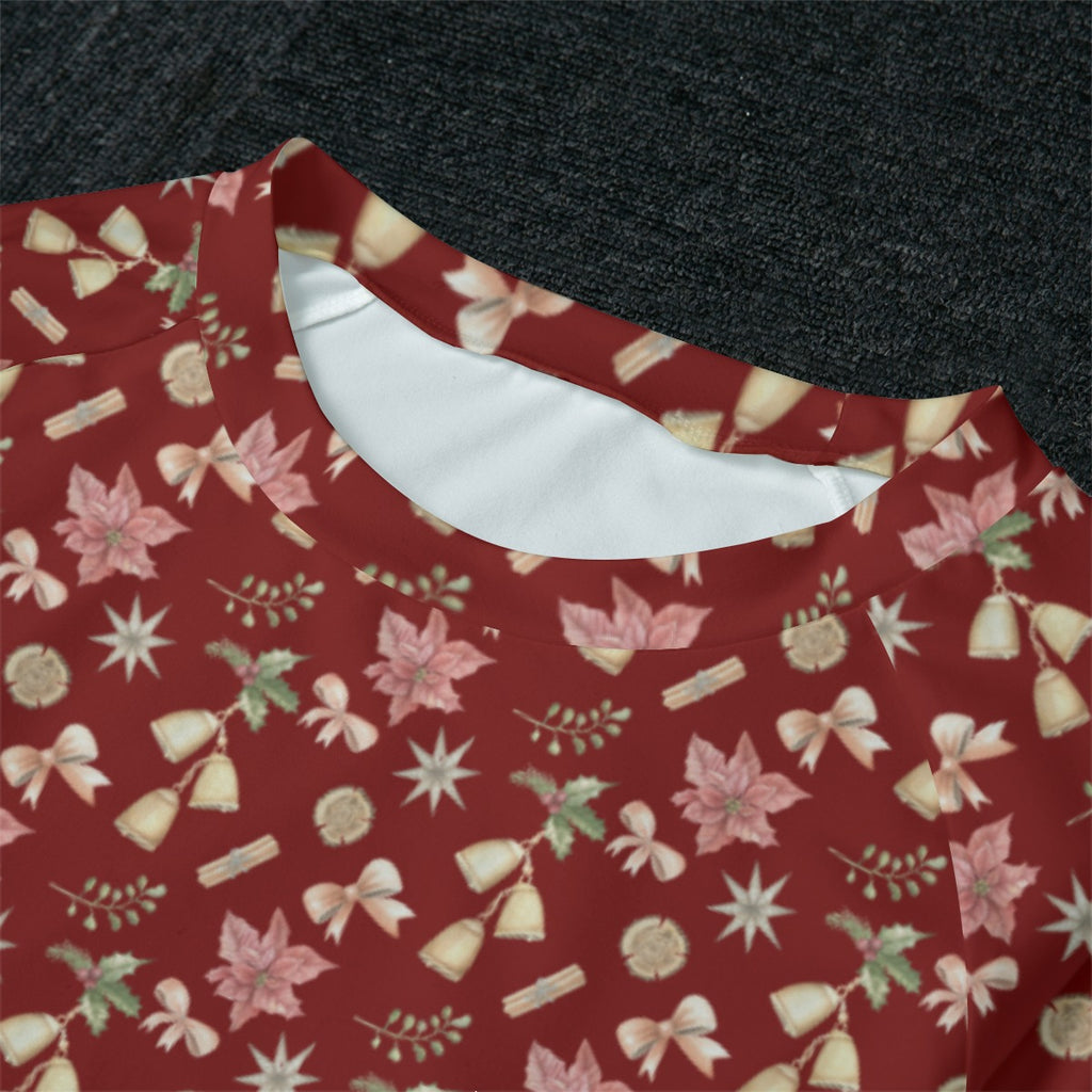 Women's Red Christmas Gingerbread & Candy Cane Soft-Touch Pajama Set