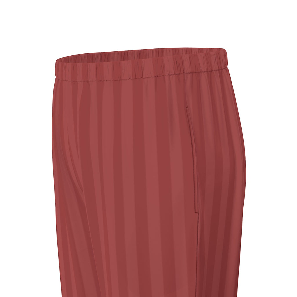 Women's Dusty Rose Striped Silky Long Sleeve Pajama Set