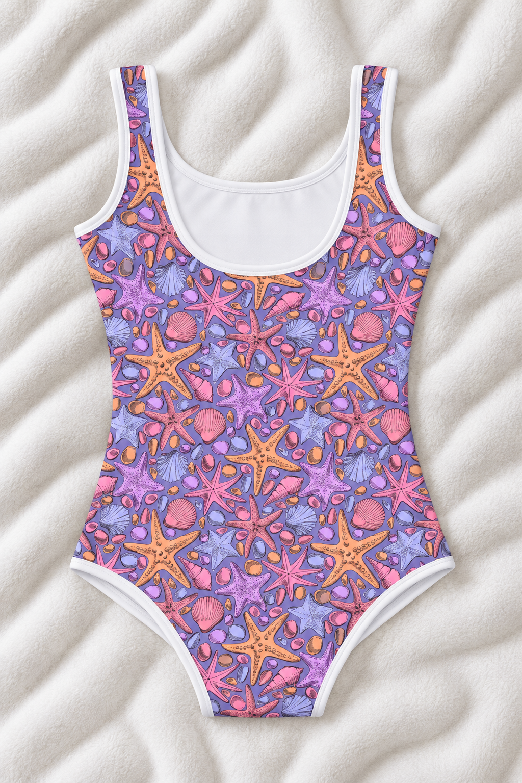 Little Kids Little Sister Mermaid One Piece Swimsuit | Girls Matching Family Swimwear