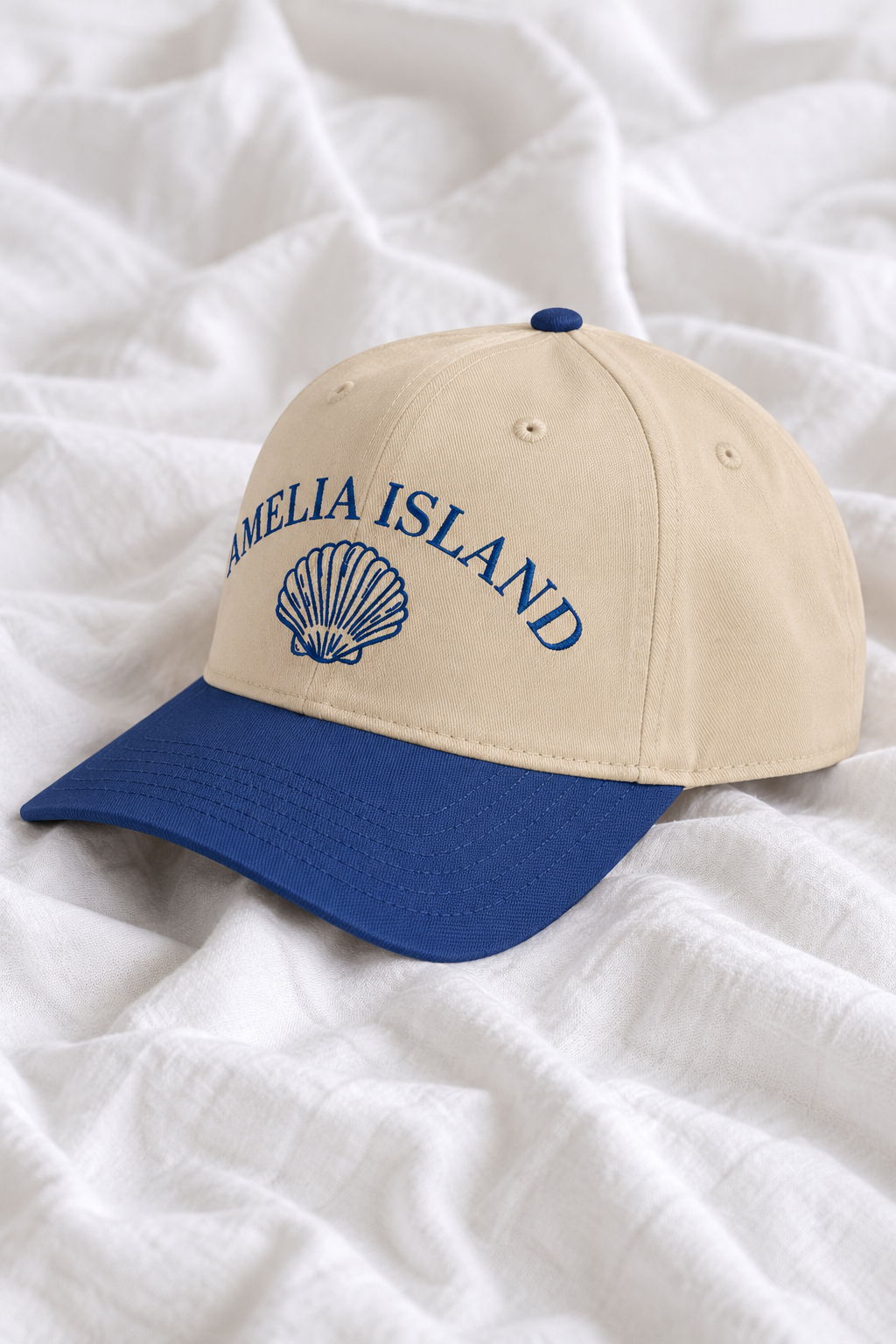 Amelia Island Embroidered 5-Panel Cap | Adjustable Mid-Profile Snapback Hat