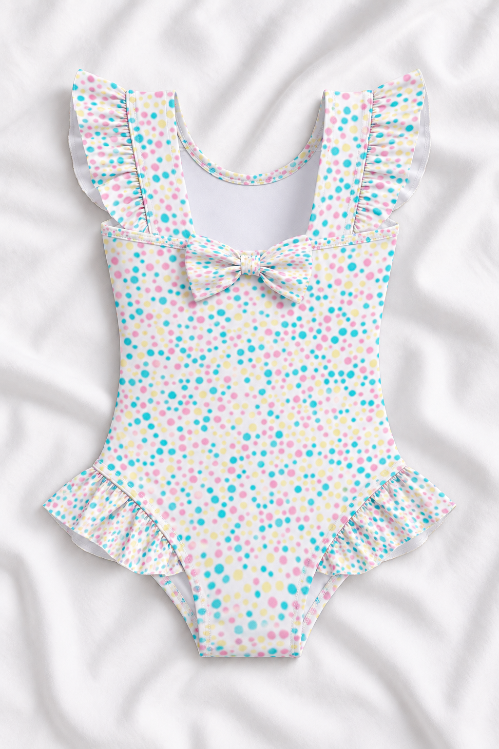 Big Sister Girls’ Ruffle Sleeve Swimsuit – Kids One Piece Swimwear