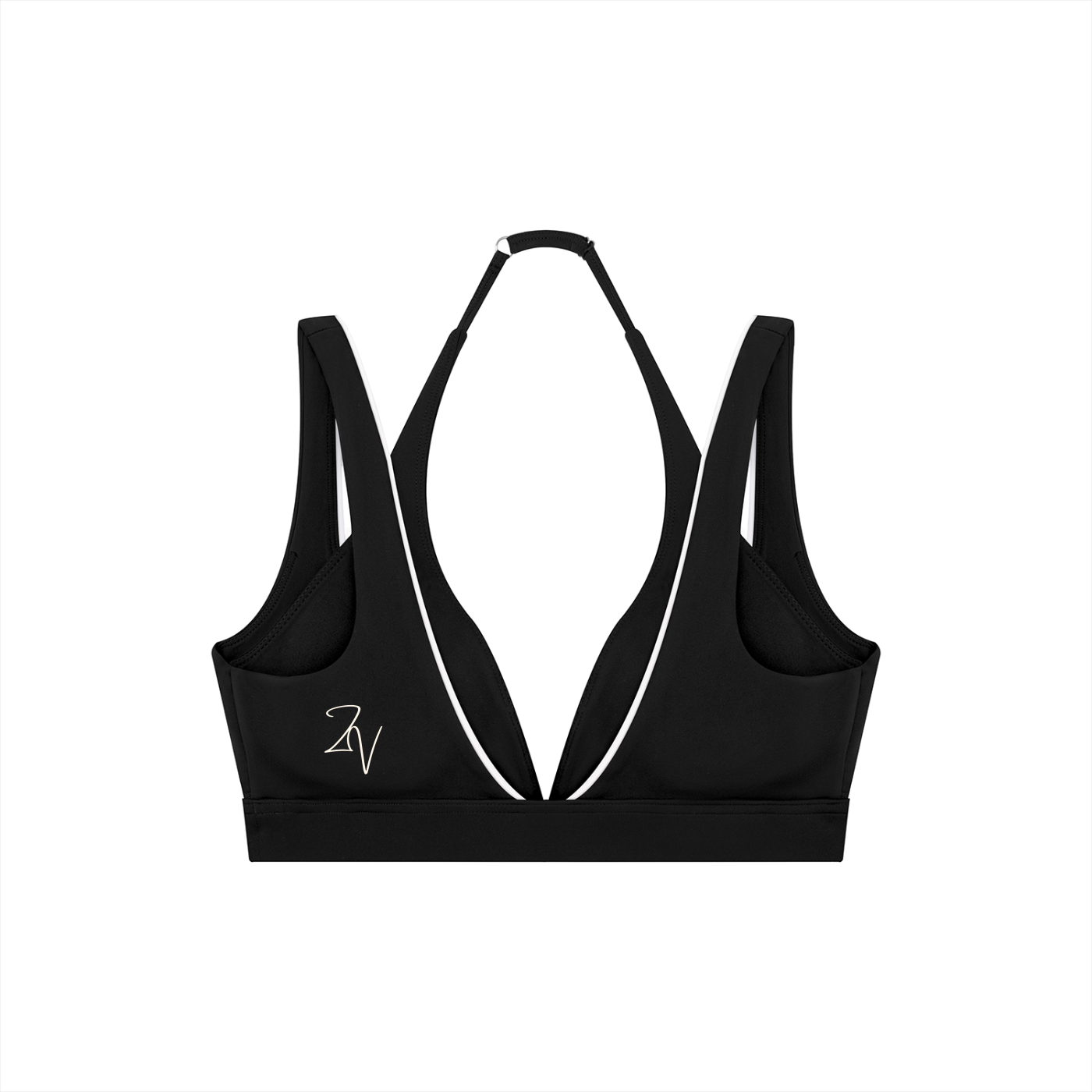 Women's Halter Neck Double Layer Sports Bra | Built-In Padded Athletic Workout Bra